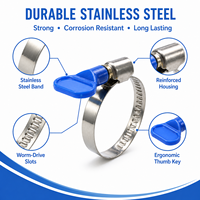 Colliers de serrage pour tuyaux en acier inoxydable de haute qualité, colliers de serrage à poignée papillon et colliers de serrage rotatifs pour tuyaux