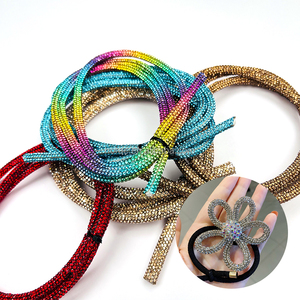 Bán Buôn Bling Sửa Chữa Nóng <span class=keywords><strong>Rhinestone</strong></span> Pha Lê Vòng Bông Ống Chuỗi Sợi Dây Thừng Cho DIY Áo Giày Túi Trang Trí - Product Image 5