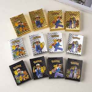 กล่องการ์ดเกม PK อะนิเมะ55ชิ้นแพ็คของสะสมฟอยล์สีเงินสีดำทอง - Product Image 5
