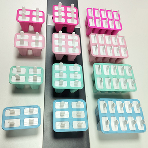 DIY Ice Cream Pops Maker Set Flexible <b>Silicone</b> Mold 4 Grid Homemade Treats <b>Tool</b> Portable Easy Release Eco Friendly BPA Free - Product Image 2