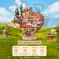 Tonecheer Trade Only - Maqueta de Castillo Andante de Madera 3D, Rompecabezas, Artículo Coleccionable de Anime, Regalo DIY en Miniatura para Adultos y Adolescentes