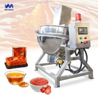 Machine à popcorn en acier inoxydable avec double cuve de 200 à 300 litres, bouilloire à vapeur, chaudière à noix de coco