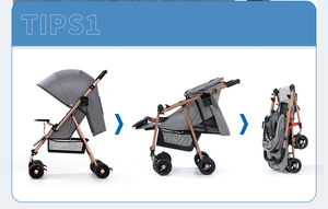 JXB Poussette pliante multifonctionnelle légère toutes saisons à une main <span class=keywords><strong>avec</strong></span> repose-pieds - Product Image 6