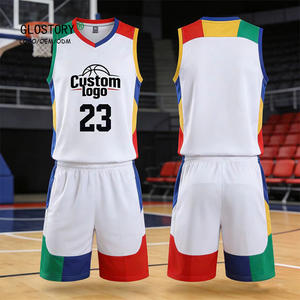 定制球队名称号码男女通用女式儿童男式夏季无袖短裤 <span class=keywords><strong>2</strong></span> 件套篮球服男式运动服篮球套装 - Product Image 1