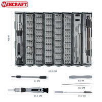 Juego de Destornilladores de Precisión WINCRAFT 126 en 1 OEM para Reparación de Relojes, Cámaras, Gafas, Laptops y Teléfonos Celulares