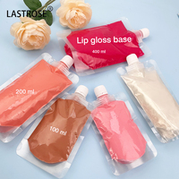 Base de brillant à lèvres liquide végétalienne en gros, 100 ml/sachet, marque privée, enrichie en vitamine E, pour cosmétiques DIY hydratants, mats, scintillants et brillants