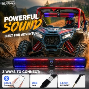 Barra de Sonido UTV BT Premium de 34 Pulgadas, IP65, Resistente al Agua, <span class=keywords><strong>Altavoces</strong></span> de Graves Profundos para ATV, UTV, SxS, Carrito de Golf, Sistema Estéreo Todoterreno de 12 V - Product Image 4