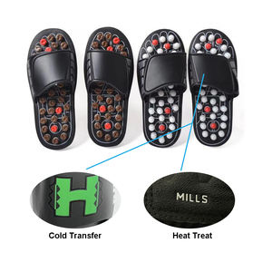 Zapatillas de masaje de pies giratorias superiores ajustables Unisex con logotipo personalizado zapatillas de masaje de acupuntura para salud y bienestar - Product Image 1