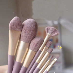 Juego de brochas de maquillaje OEM ODM superventas, Natural mango de madera, 9 Uds., juego de brochas de maquillaje cosmético profesional colorido - Product Image 6