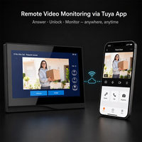 Système d'interphone vidéo à écran tactile V7S pour intérieur, avec enregistrement d'images instantanées et appels, idéal pour les propriétés résidentielles et les multiples scénarios.