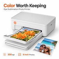 Printer Foto Portabel Mini Uyin Z11 Z11 Mini Warna, Ukuran Saku, USB, Plastik, 6 Inci, 300 DPI, Sublimasi Dye, Baterai Terpasang untuk Rumah