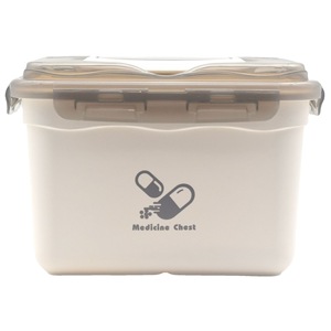 Portable Plastic Sealed Medicine Box With Inner Grid PP Material Household <b>Pill</b> <b>Storage</b> <b>Case</b> Blue Gray Color - Product Image 5