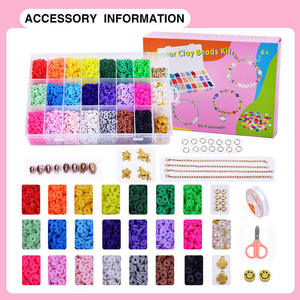 Collier de perles rondes en argile polymère colorée de 6 mm faites à la main pour femmes, perles en argile colorées pour bracelet et bijoux - Product Image 6