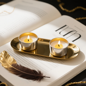 โหลเทียนโลหะพร้อมฝาปิดสำหรับใส่เทียนที่ใส่เทียนทำจากเหล็กเคลือบทองแดงสีทองและโลหะตามสั่ง - Product Image 3