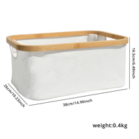 Étagère de rangement pour panier à linge en bois de bambou avec roues et poignées pour toute salle de bain