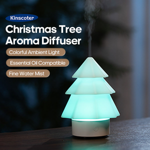 Difusor Decorativo para Árbol de Navidad, Luz Nocturna <span class=keywords><strong>LED</strong></span> de 7 Colores Cambiantes, 120 ml, Ultrasónico, Vapor Frío, USB, <span class=keywords><strong>Mini</strong></span> Aromaterapia para el Hogar - Product Image 2
