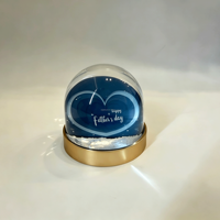 Globe à neige personnalisé avec insertion photo, acrylique, océan, Saint-Valentin, Noël, cadre photo, base dorée, décoration de bureau à domicile, cadeau