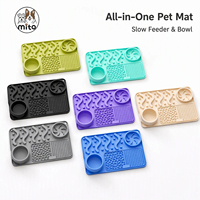 Nouvelle gamelle multifonctionnelle portable en silicone pour animaux de compagnie, gamelle pour chien et chat, étanche, pliable, pour une alimentation lente et solide