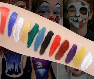 Profession elles 12-Farben-Öl-Gesichts-Mal-Kit für Kinder Halloween-Make-up-Zeichnung Gesichts farbe für Körper und Gesicht - Product Image 5