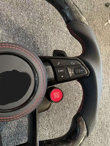 Volante Deportivo de Fibra de Carbono y Cuero para <span class=keywords><strong>Audi</strong></span> R8/A4/A5/A6/A7/RS3/RS6/RS7/C7/C8/B9/B9.5/S3/SQ5/Q3/Q7/Q8/A3/<span class=keywords><strong>B7</strong></span>/8V/S4/S5/RS3/<span class=keywords><strong>RS4</strong></span>/RS5/Q5 - Product Image 3