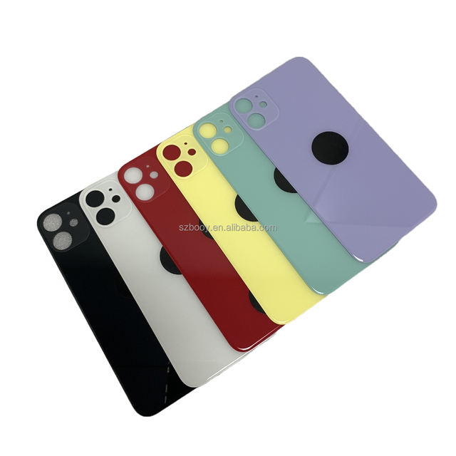 Back Cover Glass Repair Parts for iPhone 11 11 Pro 11 Pro Max Housing Rear Battery Door With Big Hole