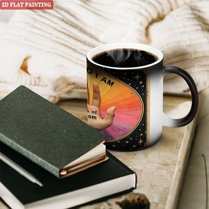 Mug magique Heat Reveal, noir givré, 11 oz, en céramique, avec design changeant de couleur, pour cadeau de la Saint-Valentin - Product Image 3