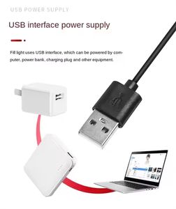 Anillo de Luz LED de 6 Pulgadas, Mini, de Aleación de Aluminio, Portátil, Resistente al Agua, con Soporte para Dos Teléfonos Móviles, Clip de Escritorio, para Transmisiones en Vivo - Product Image 5