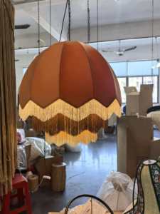 Lampade <span class=keywords><strong>a</strong></span> <span class=keywords><strong>Sospensione</strong></span> per Ristoranti, <span class=keywords><strong>Paralume</strong></span> in Tessuto Moderno con Frange, Illuminazione LED in Stile Retrò per Arredamento Casa e Matrimoni - Product Image 6