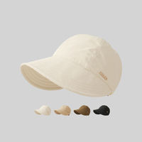 Sombreros de Pescador para Verano, Viajes, Playa, Protección Solar, Unisex, 6 Paneles, Poliéster-Algodón, Hebilla Metálica con Letras, Cierre a Presión
