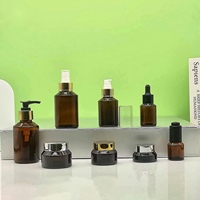 Ensemble de flacons cosmétiques Mingsheng 15g 30g 50g 100g Pots à crème en verre inclinés 15ml 30ml 60ml 100ml 120ml 200ml Flacons pulvérisateurs