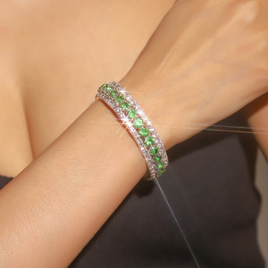 Bracelet en cristal européen américain de haute qualité pour femmes Bracelets de mode transfrontaliers All-Match Bangles Ouverture réglable - Product Image 2