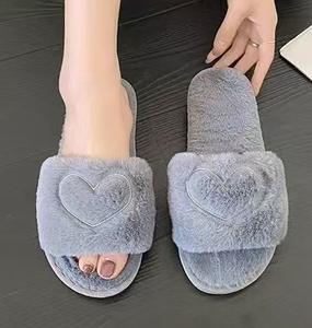 Custom <b>Open</b> <b>Toe</b> Heart Embroidery Warm Fashion for for Women Memory Foam Midsole Light Weight EVA Outsole Cotton Lining Hot - Product Image 6