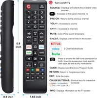 Control Remoto Universal AA59-00602A para Televisores Samsung Smart TV, LED, LCD, HDTV, 3D, Series TV