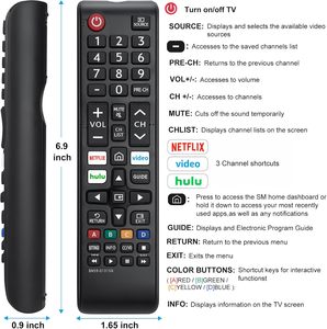 Télécommande universelle AA59-00602A pour téléviseurs intelligents Samsung, LED, LCD, HDTV, 3D, série TV - Product Image 4