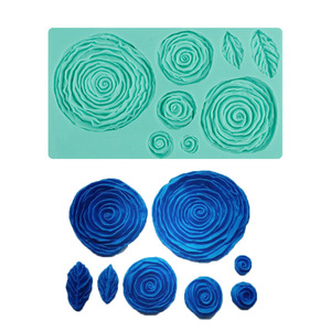 Rose Blue Enchantress Silicone Mold 4 Cavities Peony Flower Cake Decorating DIY Chocolate Fondant Mold - Product Image 2