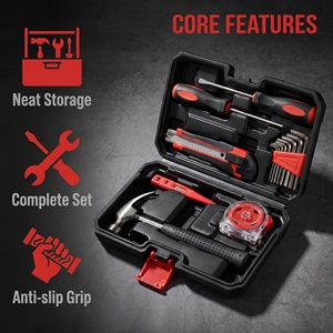 Kit de Herramientas Manuales Portátiles de 15 Piezas para Reparaciones y Tareas de Mantenimiento Diario en el Hogar - Product Image 3