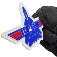 Badge en caoutchouc 3D PVC avec logo aviation, prêt à être expédié, idéal pour les sacs à dos et les casquettes de sport