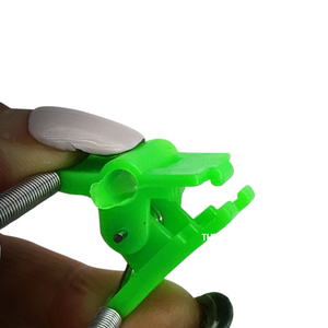 Allarmi per morsi di pesca campane per canne da pesca morsetto per asta Clip per campane anello accessorio per la pesca in ABS verde - Product Image 3