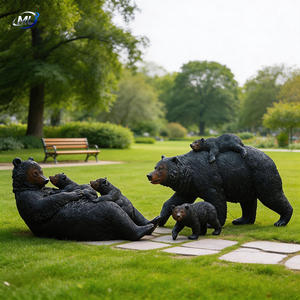 Estatuas de Animales de Tamaño Real, Accesorios de Decoración para Fiestas, Oso Negro Caminante, Realista, de Resina y Fibra de Vidrio, Estilo Caricatura - Product Image 5