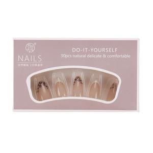 เล็บปลอม30ชิ้นแบบถอดได้ xiaohongshu งานแฮนด์เมดสไตล์สาวร้อนของฝรั่งเศส - Product Image 5