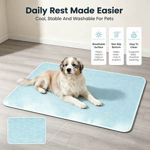 Dog & <b>Cat</b> Cooling <b>Mat</b> Soft Modern Absorbent Washable Reusable Non-Slip Pet Bed <b>Mat</b> for Large Dogs and <b>Cats</b> - Product Image 3