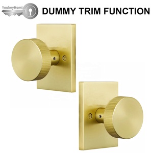 Youkehomi חם מכירה מעולה סגסוגת אבץ מעולה כל פונקציה כניסה מקשים פרטיות מעבר דמה דלת מרובע ידית knured - Product Image 3