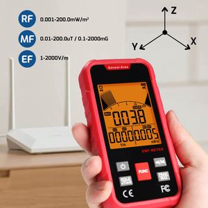 เครื่องตรวจจับ EMF แบบมืออาชีพ 3-in-1 ตรวจจับสนามแม่เหล็ก 3 แกน EF RF สำหรับบ้าน สำนักงาน โรงเรียน พร้อมฟังก์ชั่นเตือนภัย ชาร์จซ้ำได้ - Product Image 5
