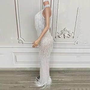 how to dress more elegantly BABEYOND Green 1920s Tassel Dresses, Women's Beaded Fringed Gatsby Party Dress, Forest Green / Black, Size L main image 1