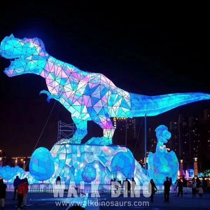 Lanternes de dinosaures colorées T-rex de Zigong, Chine, fabriquées à la main, LED, prix d'usine, nouvelle arrivée, durables, pour une utilisation en extérieur - Product Image 2