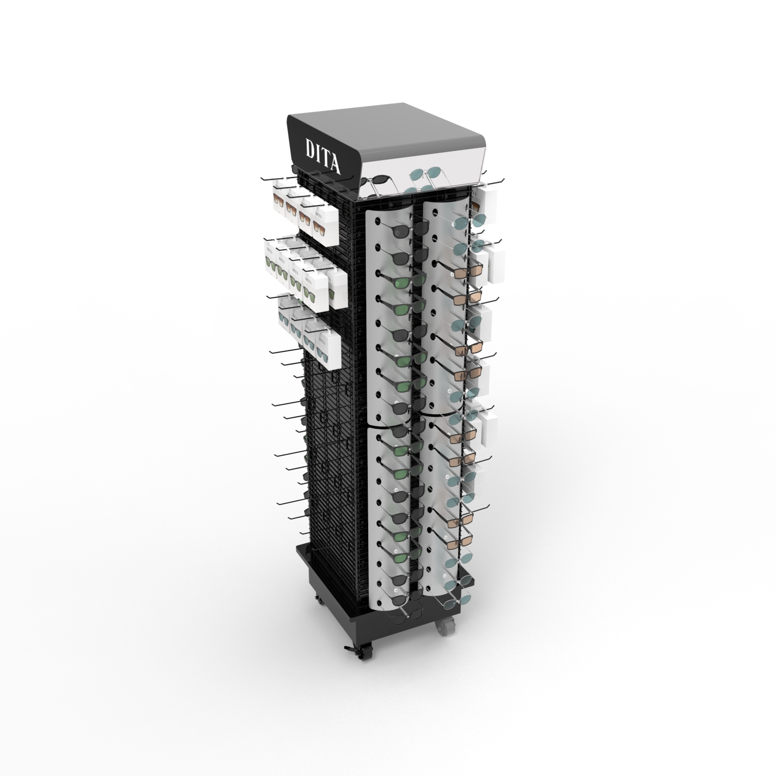 Customizable Model Metal Display Rack for Sunglasses for Glass and Wood Frames with Painting Finish for Supermarket Use — view 5