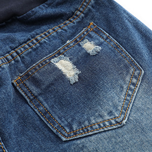 Pantaloni <span class=keywords><strong>premaman</strong></span> traspiranti in morbido denim <span class=keywords><strong>pantaloncini</strong></span> a vita bassa con supporto per il ventre - Product Image 6