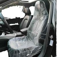 100 housses de siège en plastique jetables, ajustement universel pour les sièges de voiture, d'avion, de salon, de restaurant, de bus - 100 pièces