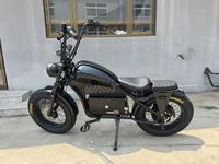 Nouveau modèle Black Warrior 48V 6 vitesses, vélo de montagne électrique à cadre en aluminium, batterie lithium, vélo électrique à pneus larges 60 km, 1500W Ebike
