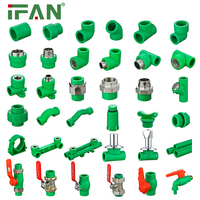 IFAN usine PPR raccords de plomberie filtre avec double bouchon d'oreille filtre avec bouchon en laiton filtre en forme de Y PPR raccords de tuyauterie d'eau